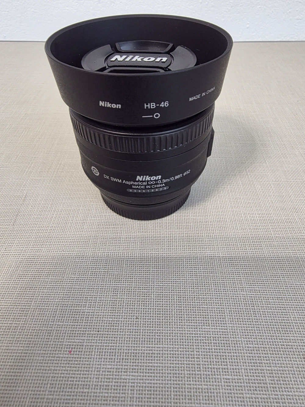 Nikon Black Camera Lens with HB-46 Hood